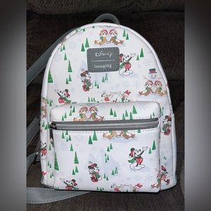 Loungefly Holiday Mickey and Friends Mini Backpack